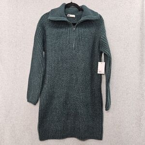 SO‎ Green Knee Length Sweater Dress Size Small